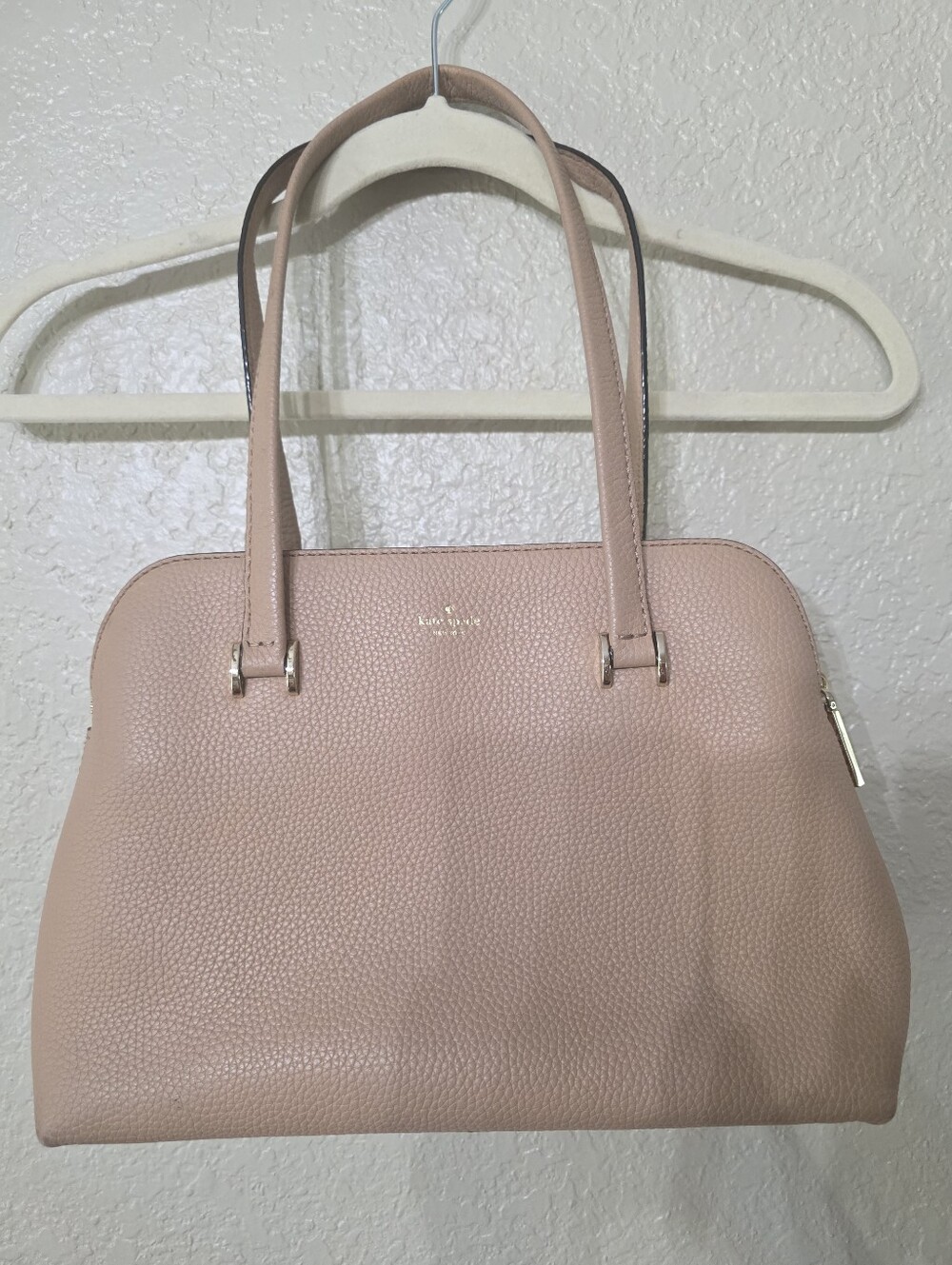 Kate Spade Tan Pebbled Leather Shoulder Bag